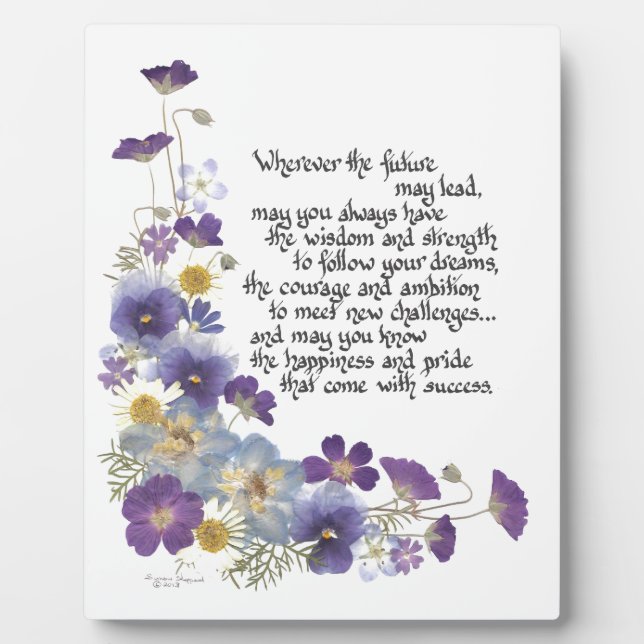 For the graduate plaque (Front)