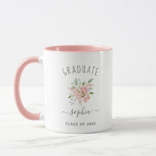 For the Graduate   Pretty Elegant Pink Roses Mug