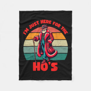 For The Hos Inappropriate Santa Xmas Naughty List  Fleece Blanket