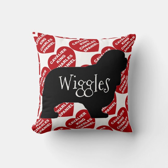 For the Love of a Cavalier King Charles Spaniel Cushion (Front)