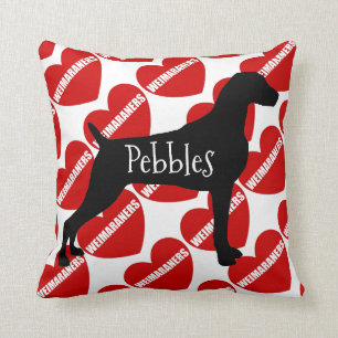 For the Love of a Weimaraner Dog Cushion
