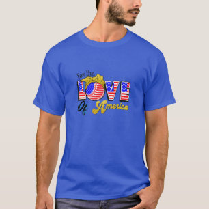 For The Love Of American Baseball Softball Mane Ha T-Shirt
