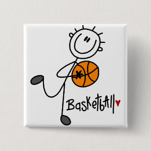 For the Love of Basketball Tshirts and Gifts 15 Cm Square Badge
