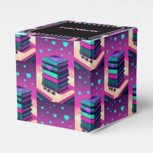 For The Love Of Books Pink Cube Favour Box
