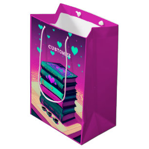 For The Love Of Books Pink Medium Gift Bag