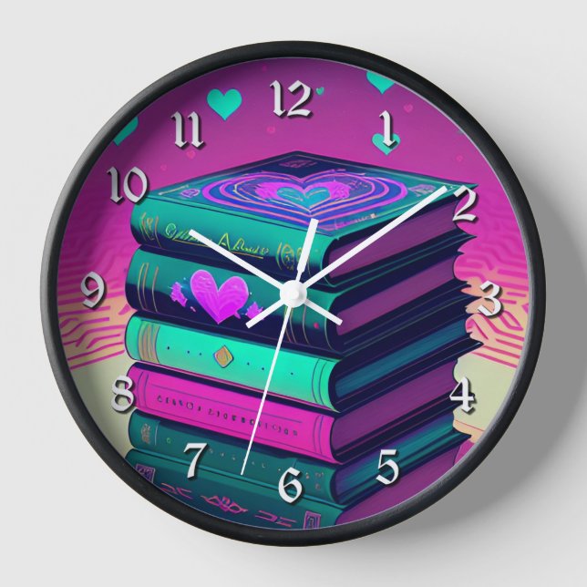 For The Love Of Books Round Clock (Front)
