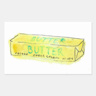FOR THE LOVE OF BUTTER RECTANGULAR STICKER