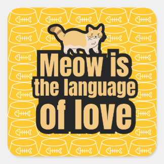 For the Love of Cats Square Sticker