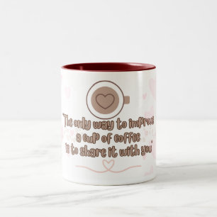 For the love of coffee, always. Two-Tone coffee mug