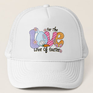 For The Love of Easter - Cute Bunny & Eggs Trucker Hat