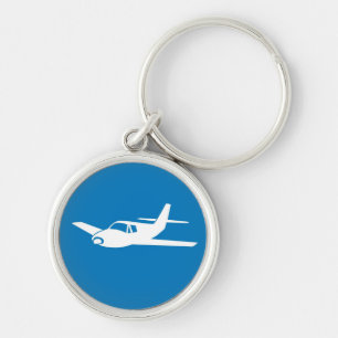 For the love of flying blue aeroplane keychain