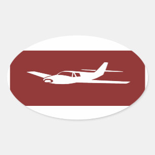 For the love of flying maroon aeroplane stickers