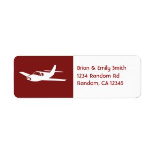 For the love of flying maroon plane custom labels