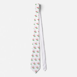 For the love of flying red green Christmas tie