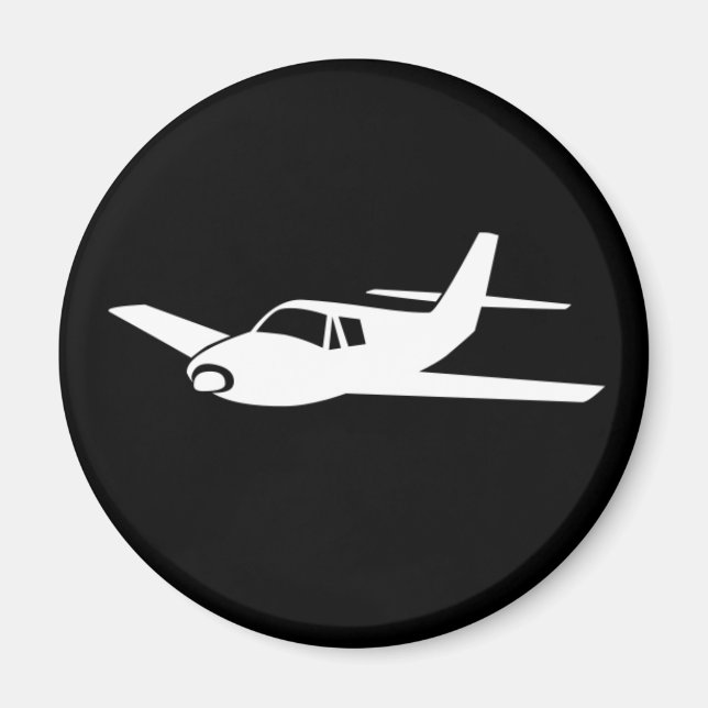 For the love of flying simple aeroplane magnet (Front)