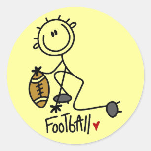 For the Love of Football Classic Round Sticker