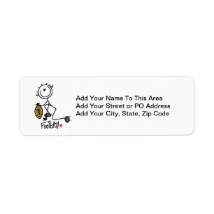 For the Love of Football Return Address Label