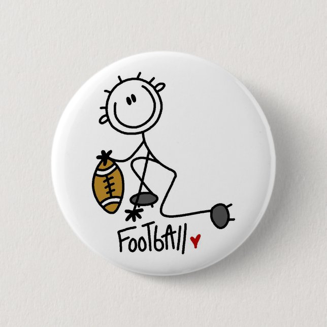 For the Love of Football Tshirts and Gifts 6 Cm Round Badge (Front)