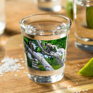 For The Love Of Green Monkeys Shot Glass