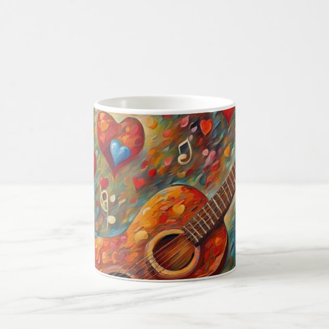 For The Love Of Guitars And Music Coffee Mug (Center)