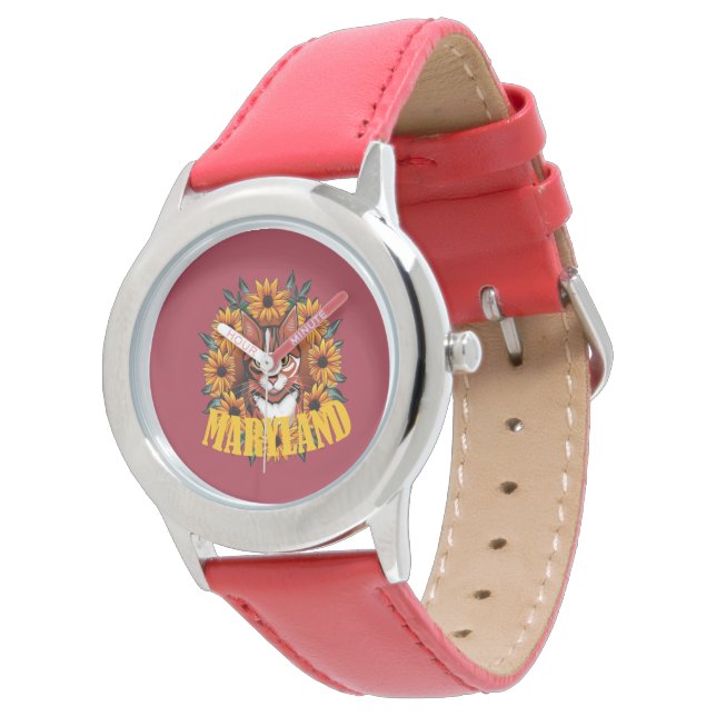 For The Love Of Maryland Calico Cat  Watch (Angled)