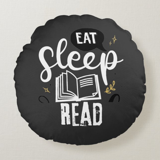 For The Love of Reading Round Cushion (Front)