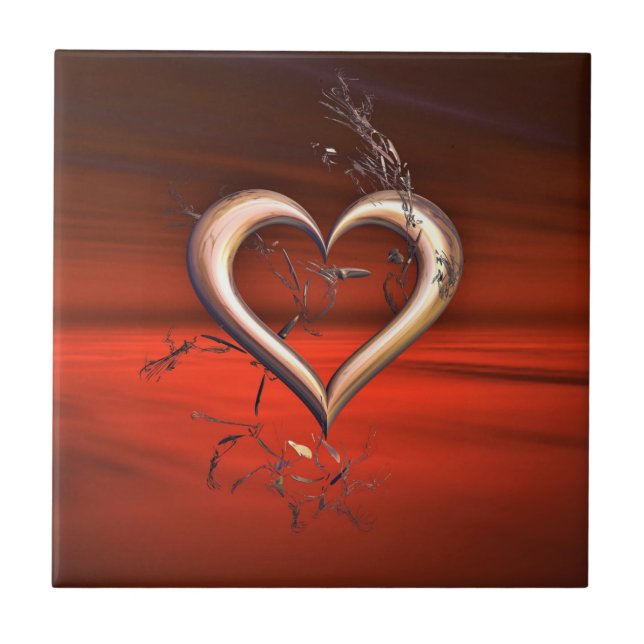 For the Love of Red Ceramic Tile (Front)