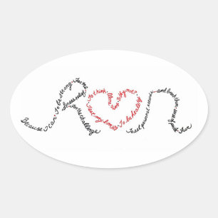 For the love of running bumper sticker