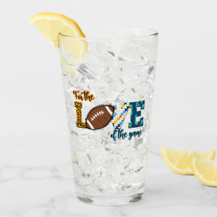 For The Love Of The Game Football Mum Leopard Glass