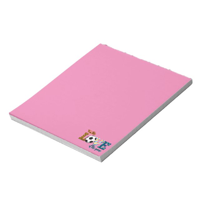 For The Love Of The Game Soccer Mum Leopard Notepad (Rotated)
