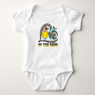 For The Love Of The Game Softball, Softball Gift Baby Bodysuit