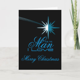 For the Man I Love/Merry Christmas - Shooting Star Holiday Card