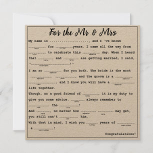 For the Mr & Mrs M Guest libs Invitation