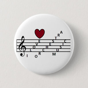 For the orchistra music lover 6 cm round badge