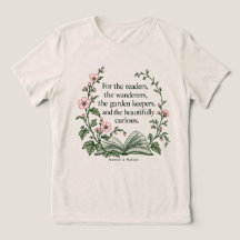 For the Readers — Book & Mallow Flowers T-Shirt