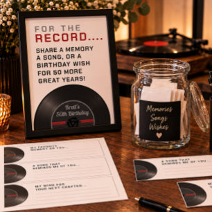 For the Record 50th Birthday Memory Station Poster