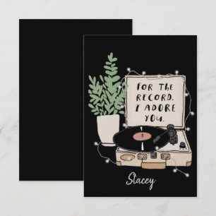 For the Record, I Adore You Valentine Card