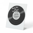 For the Record Vinyl Black and White Guest Book