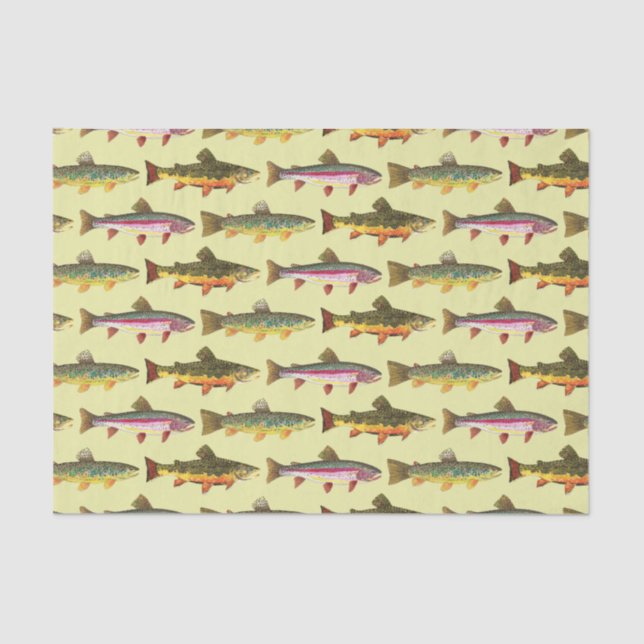 For the Trout Bum Tissue Paper (Front)