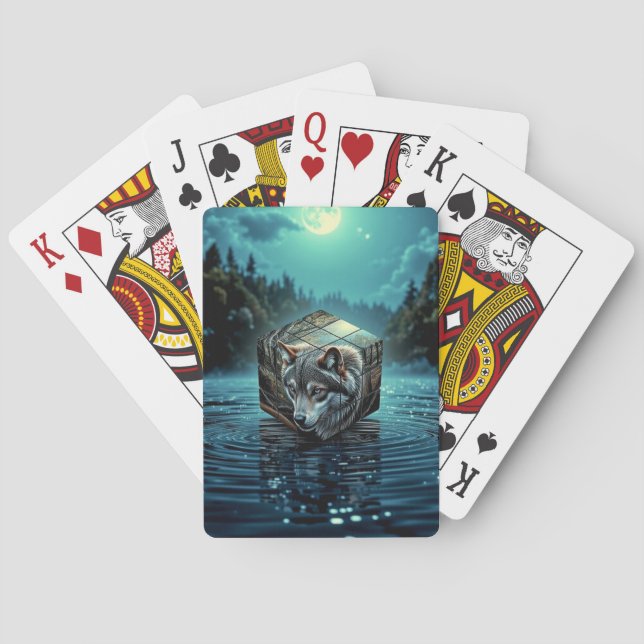 For the Wolf Lover Playing Cards (Back)