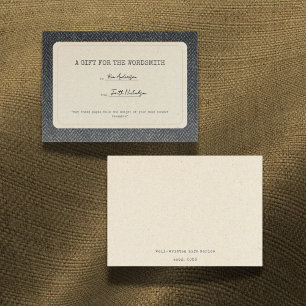 For the Wordsmith Literary Gift Card