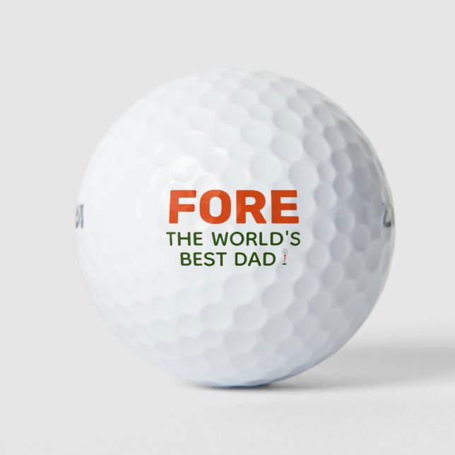 For the World's Best Dad Father's Day Golf Balls (Front)