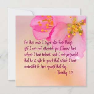 For This Cause I Suffer Christian Floral