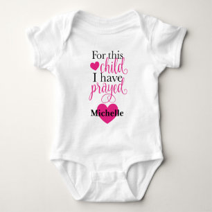 For This Child I Have Prayed Personalised Bodysuit