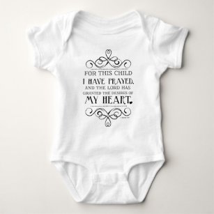 For This Child I Have Prayed Scripture Quote Baby Bodysuit