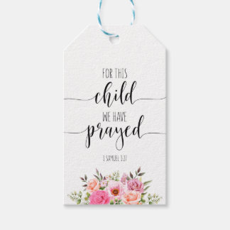 For This Child We Have Prayed, 1 Samuel 1:27 Gift Tags