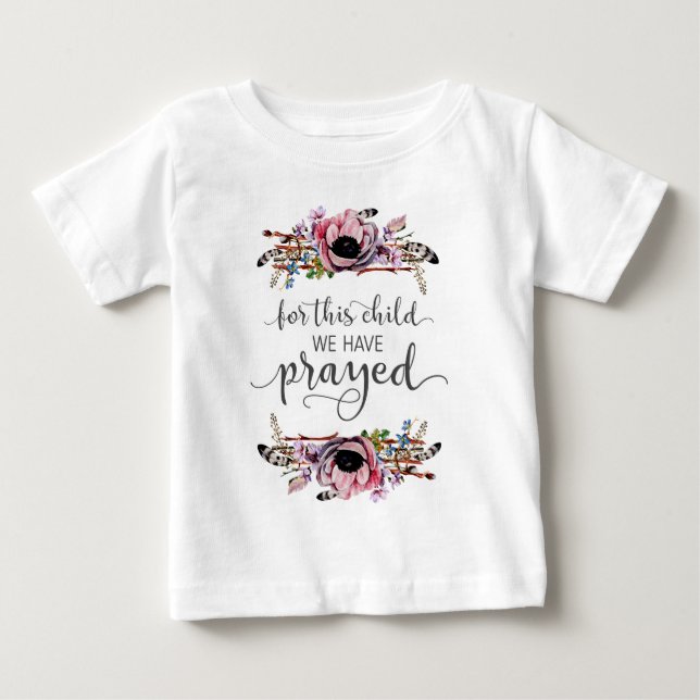 For This Child We Have Prayed Baby Girl Tutu T-Shirt (Front)