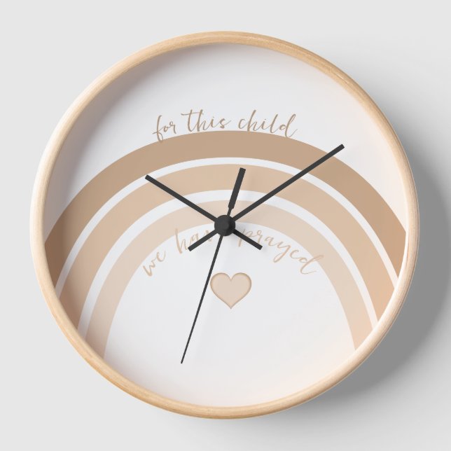 For this child we have prayed in moody peach clock (Front)
