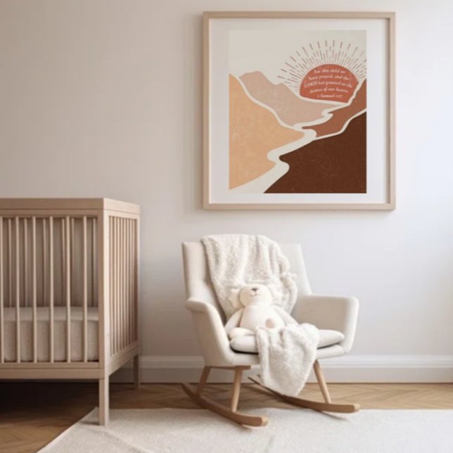 For This Child We Prayed Scripture Nursery Art Poster (Creator Uploaded)