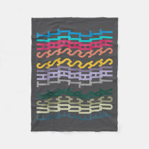 For This Hidden Message Colorful Tank Top Fleece Blanket